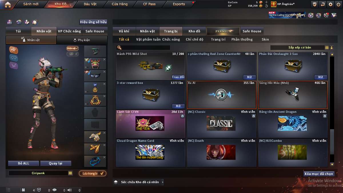 shop acc cf uy tin gia re